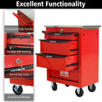 4 Drawers Multifunctional Tool Cart with Wheels