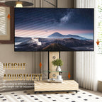 Elegant Mobile TV Stand with Push-Pull Drawer