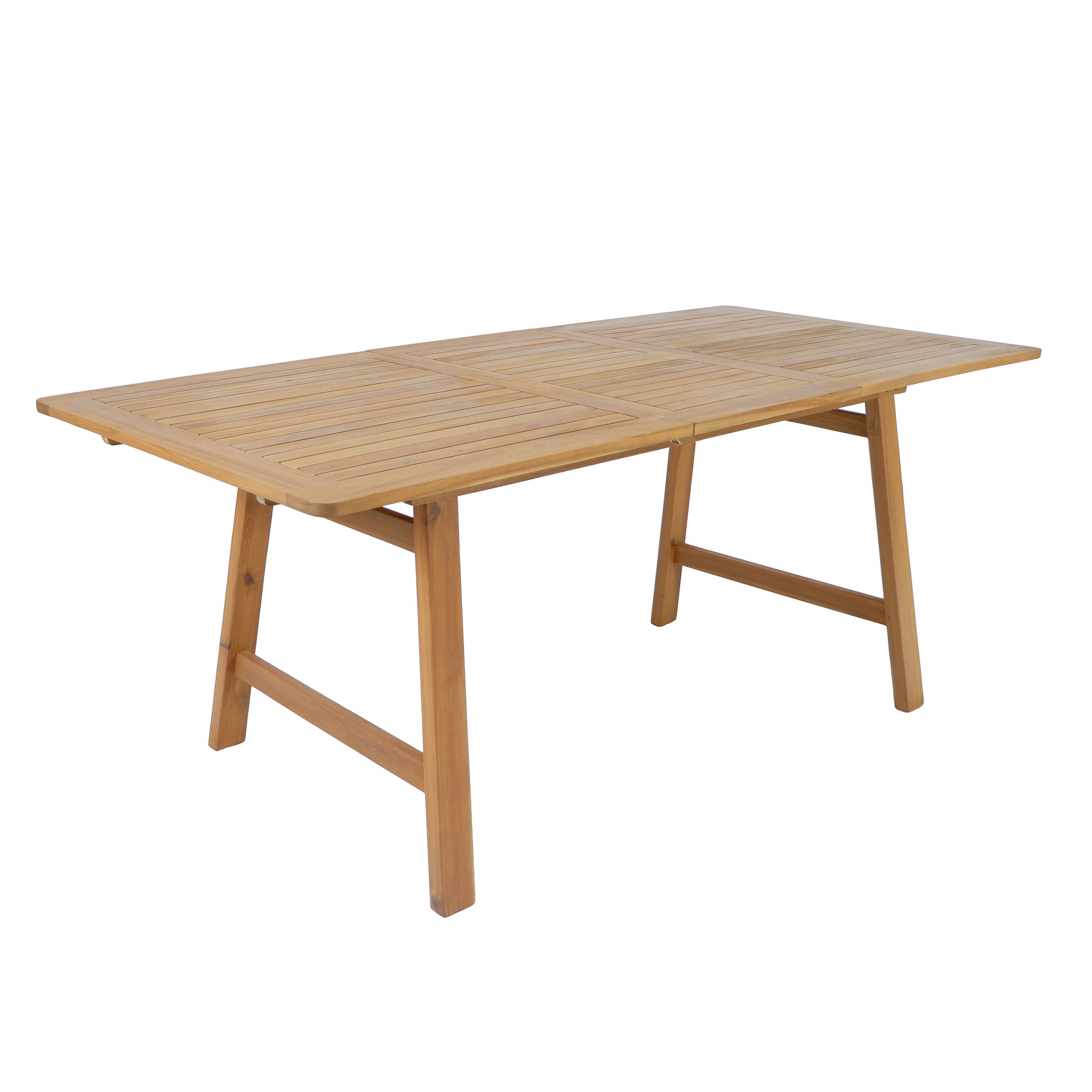 Extendable Acacia Wood Outdoor Dining Table