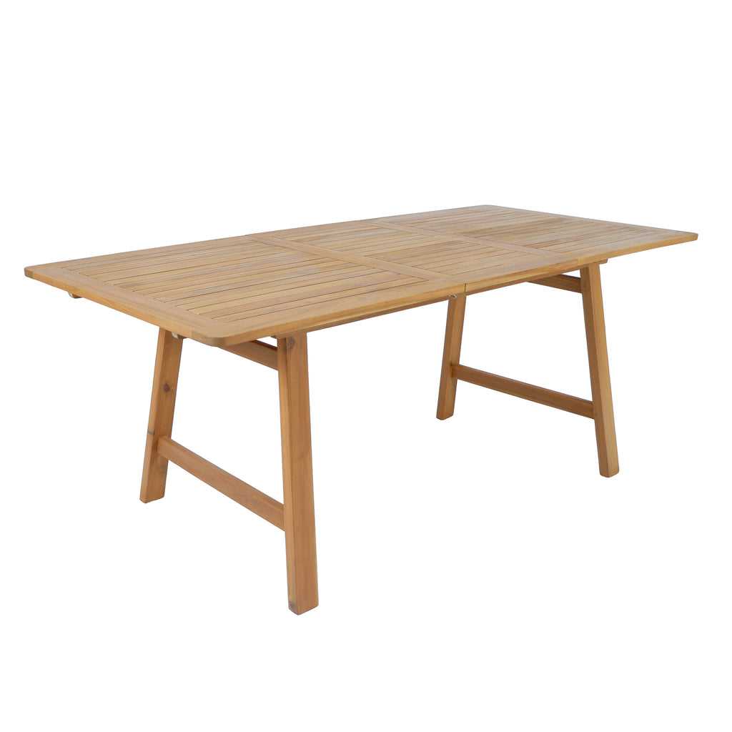 7-Piece Extendable Acacia Wood Outdoor Dining Set