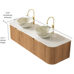 Dina 60" Bathroom Vanity & Sinks