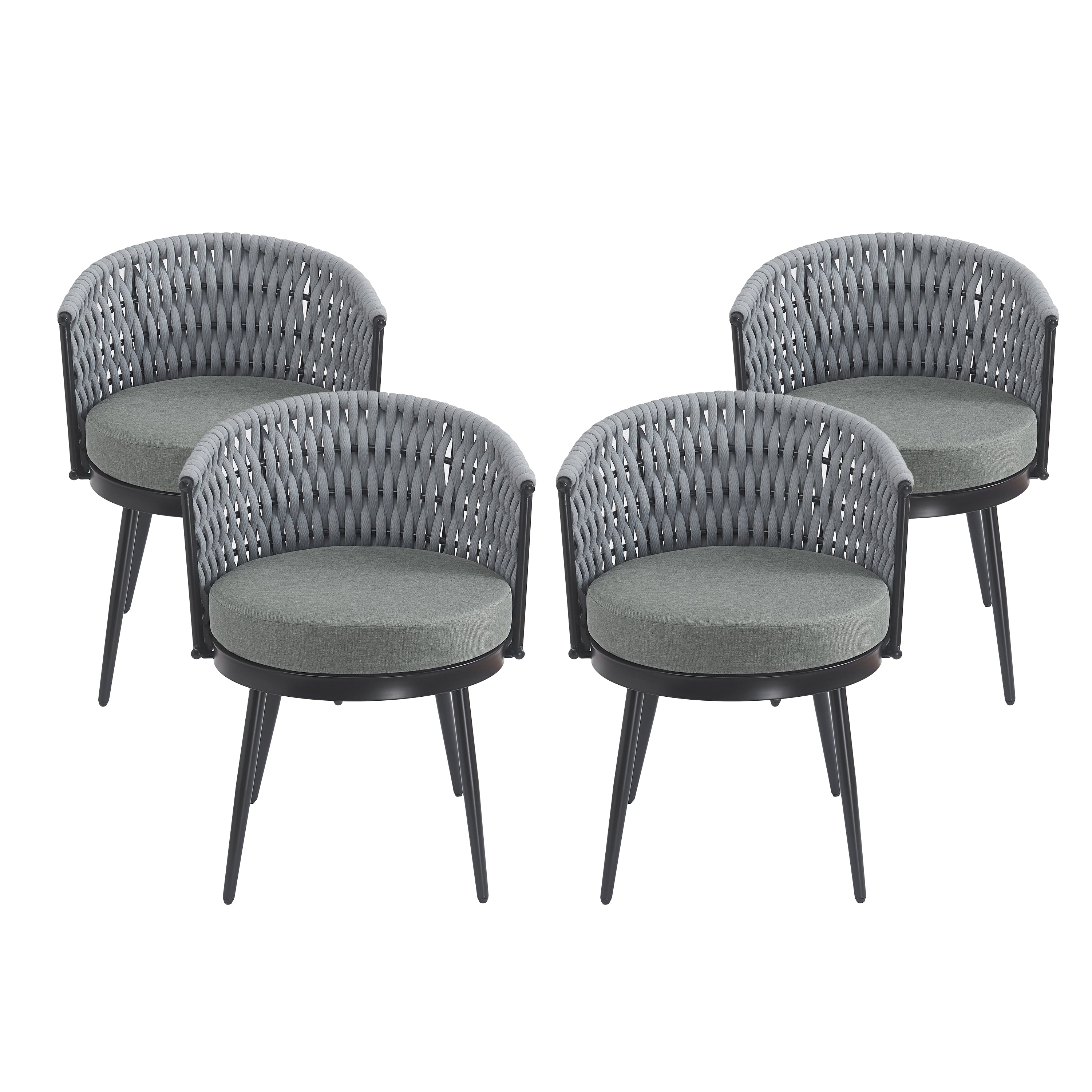 Outdoor Dining Chair - Metal & Rope