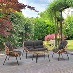 Pine 4-Piece Conversation Set