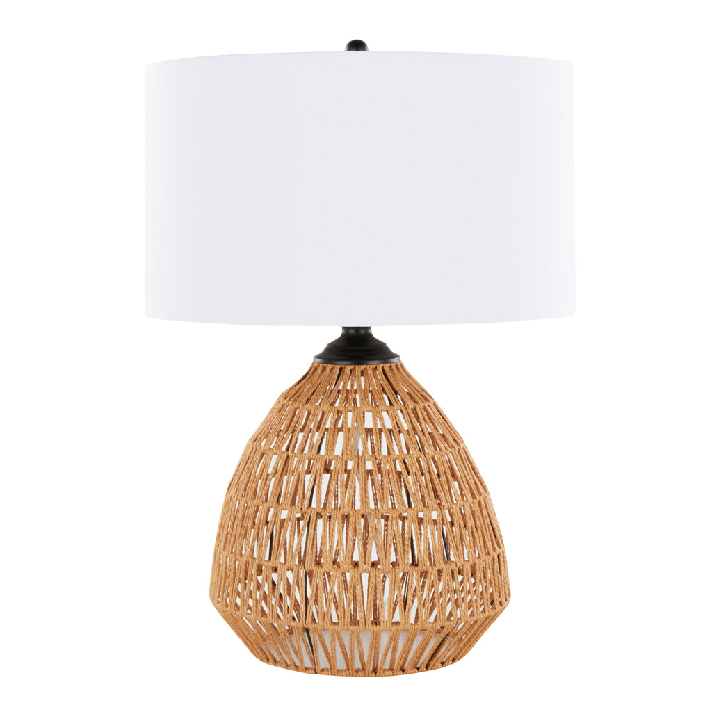 29" Contemporary Rattan Table Lamp