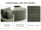 Round Sofa Bed with Memory Foam Sectional Couches