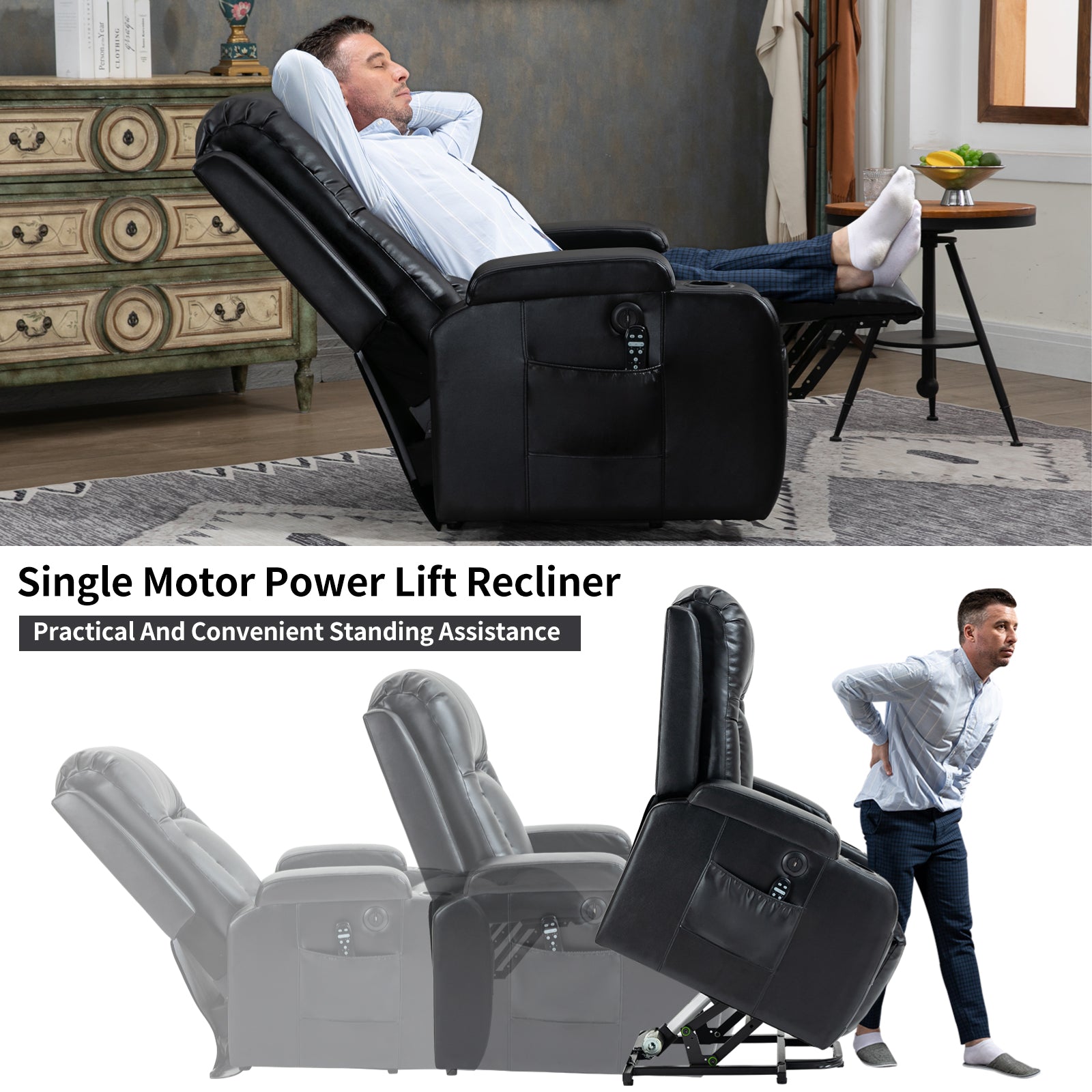 Infinite Position Power Lift Recliner Chair