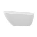 59" Acrylic Freestanding Bathtub Contemporary Soaking