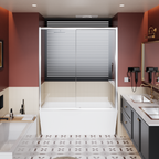 60" W x 62" H Single Sliding Shower Door for Bathtub