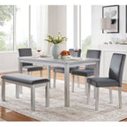 6 Piece Wooden Dining Table Set