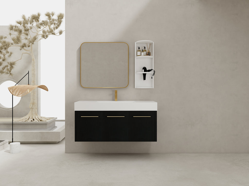 48 Inch Wall-Mounted Bathroom Vanity with Sink