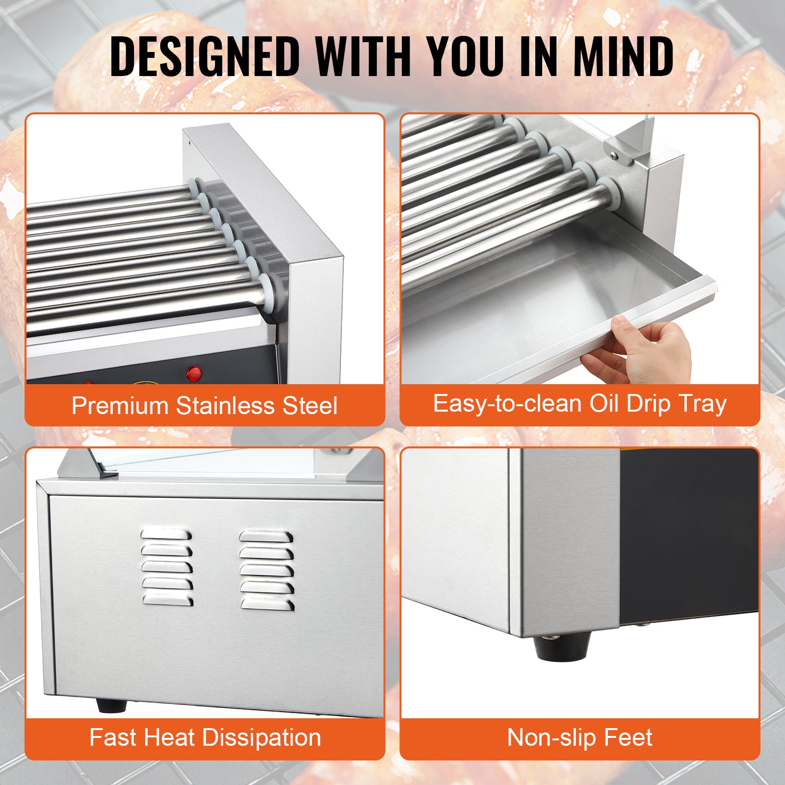 Hot Dog Roller with Dual Temperature Control