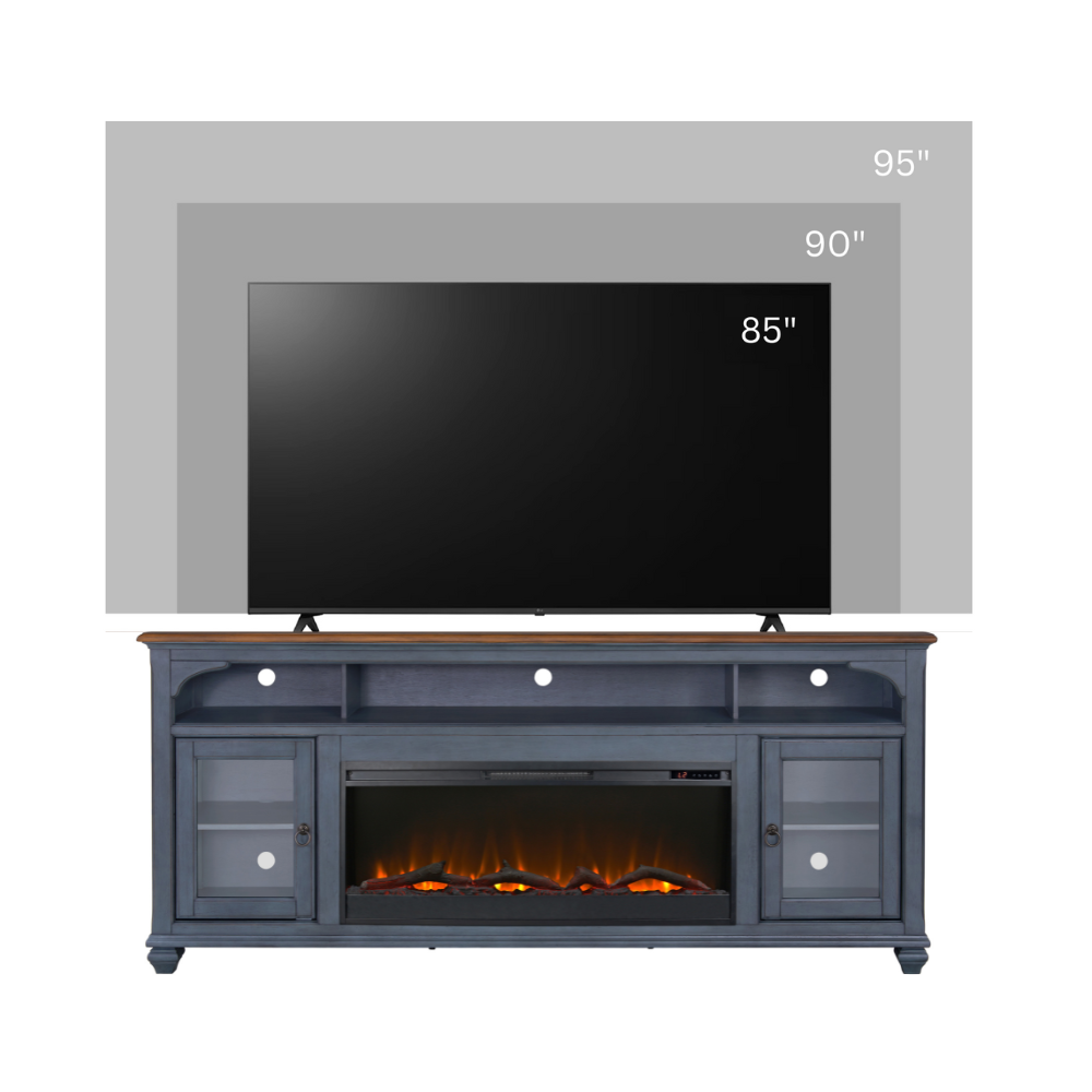 Americana 86 in Fireplace TV Stand for TVs up to 95 inches, Corduroy