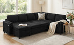 Convertible Sofa Bed Pull Out Sofa Bed 111" Sectional Sofa