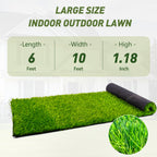 Realistic Deluxe Artificial Grass Synthetic Thick Lawn Turf Carpet