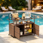 Rattan Storage Cart