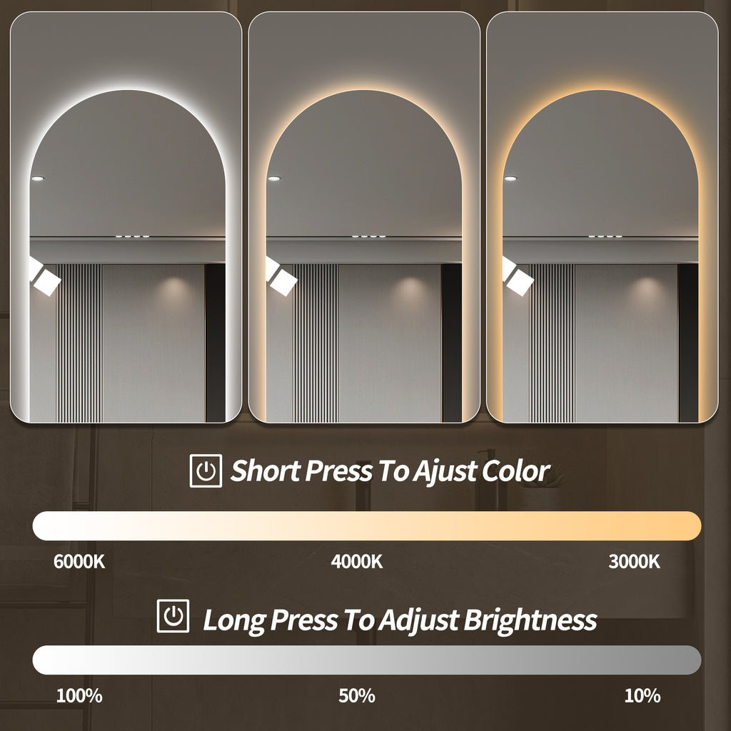 65" x 21" LED Full Length Wall Mirror