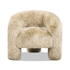 Avalon 35" Genuine Sheepskin Fur Split Barrel Back Accent Chair