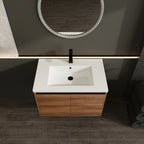 30" Wall Mounted Bathroom Vanity with Resin Basin