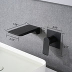Matte Black Wall Mount Bathroom Sink Faucet