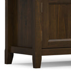 Burlington 72 Inch Wide Solid Wood Low TV Stand in Mahogany