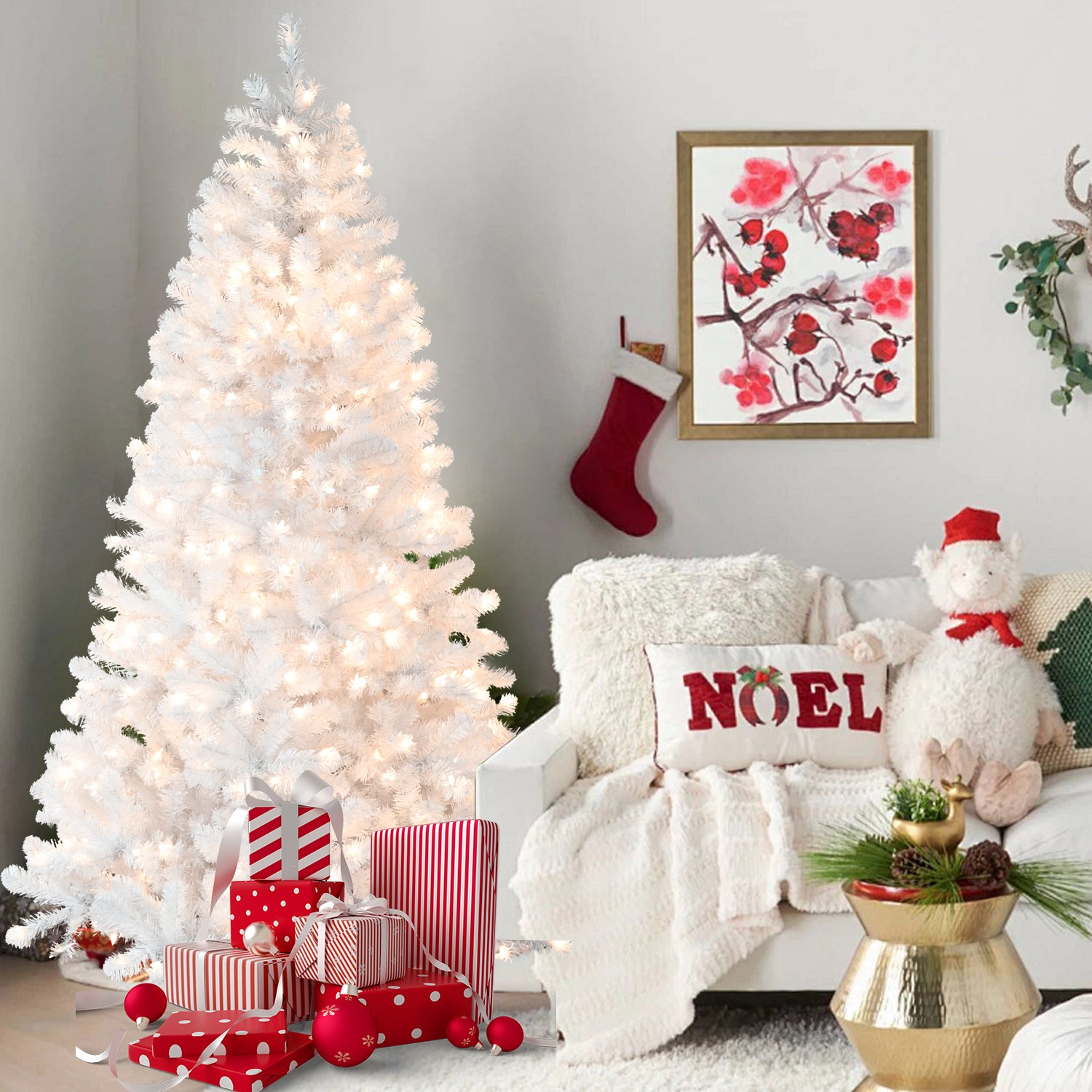 9FT Pre-Lit Christmas Tree