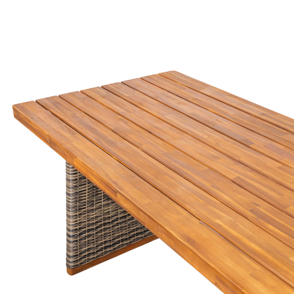 Outdoor 7 Pieces Acacia Wood Dining Set