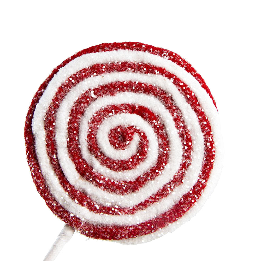 Iced Lollipop Spray Christmas Tree Ornaments - Set of 6