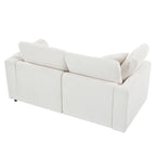 U-Style 4-Piece Sofa Set, 2 Accent Chairs + Loveseat + Movable Ottoman