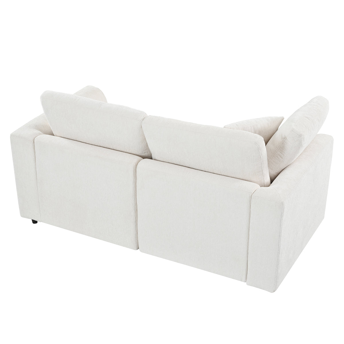 U-Style 4-Piece Sofa Set, 2 Accent Chairs + Loveseat + Movable Ottoman