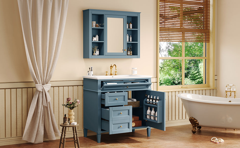 36" Bathroom Vanity with Medicine Cabinet