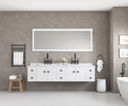 96 x 36 Inch LED Bathroom Mirror with Front and Backlight