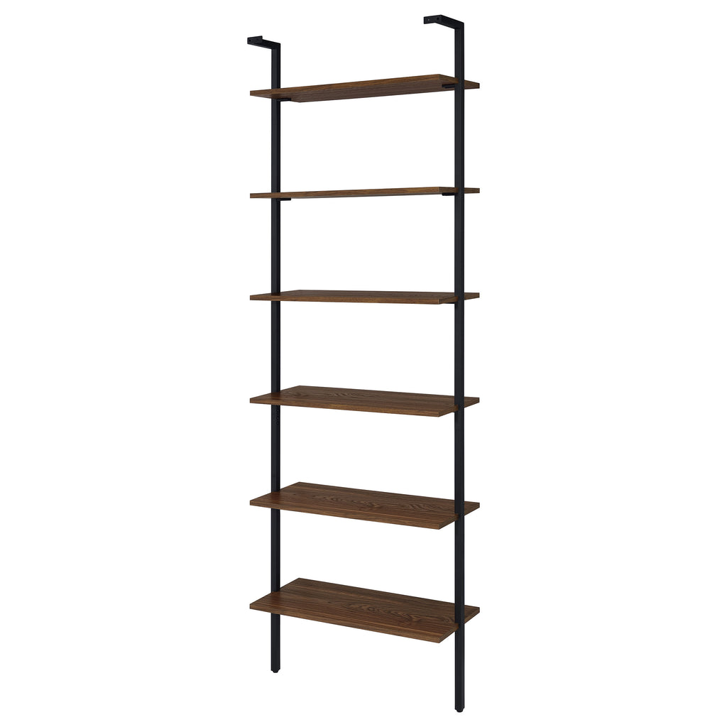 Christy Six-Shelf Open-Back Wall Bookshelf