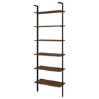 Christy Six-Shelf Open-Back Wall Bookshelf