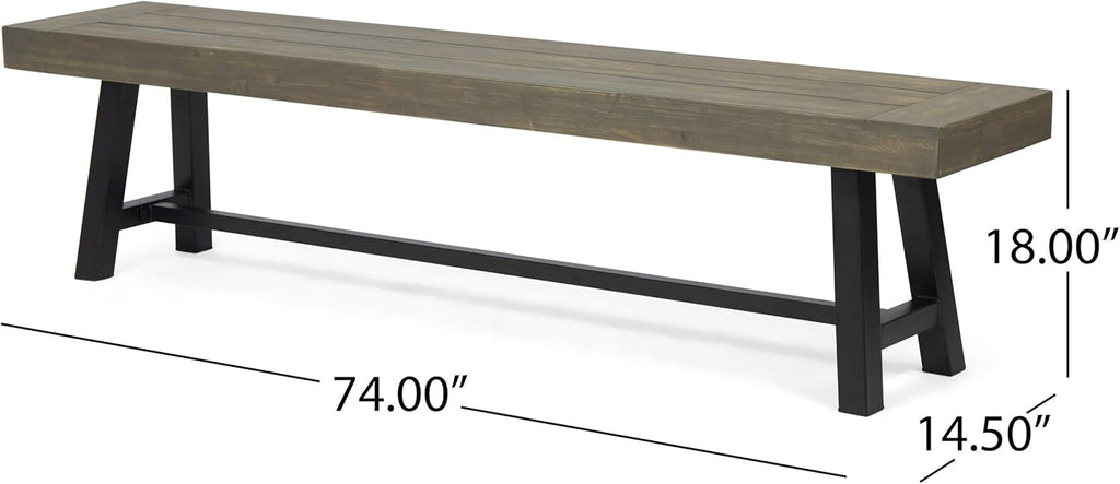 Outdoor Acacia Wood 3 Piece Picnic Dining Set