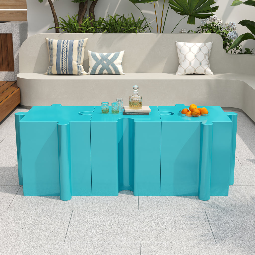 Puzzle Art Side Table - Modular Concave Edge MGO Table