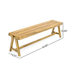 Outdoor Dining Benches (Set of 2)