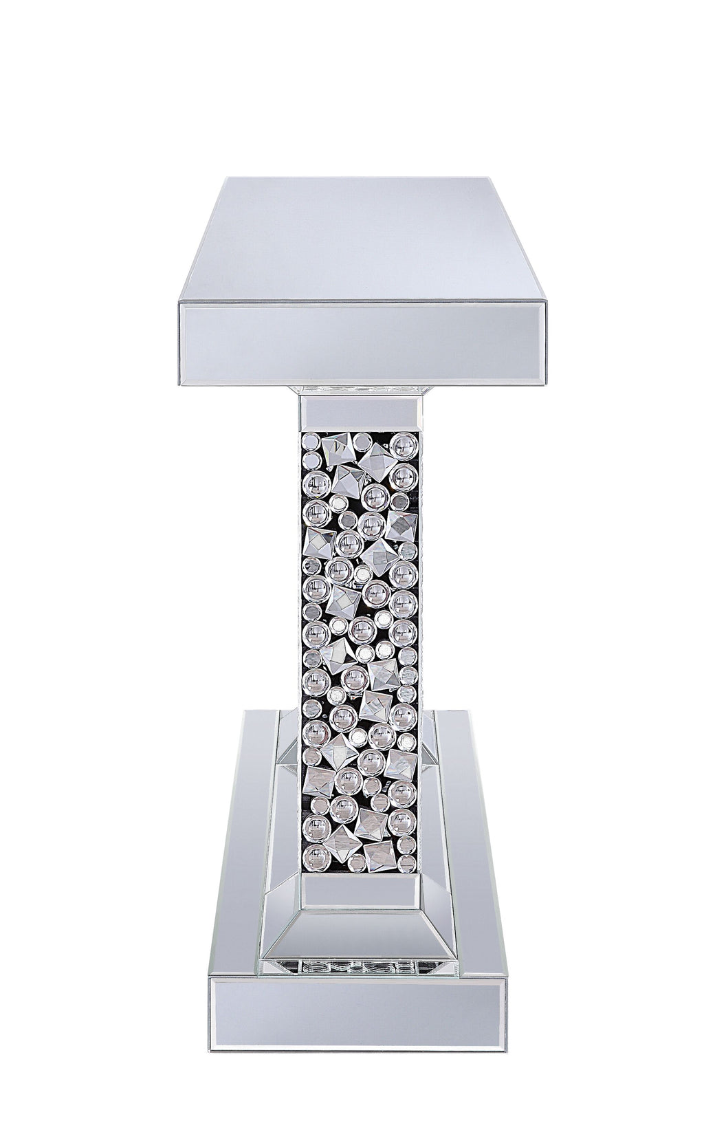 Lachina Glam Mirrored & Faux Gems Console Table