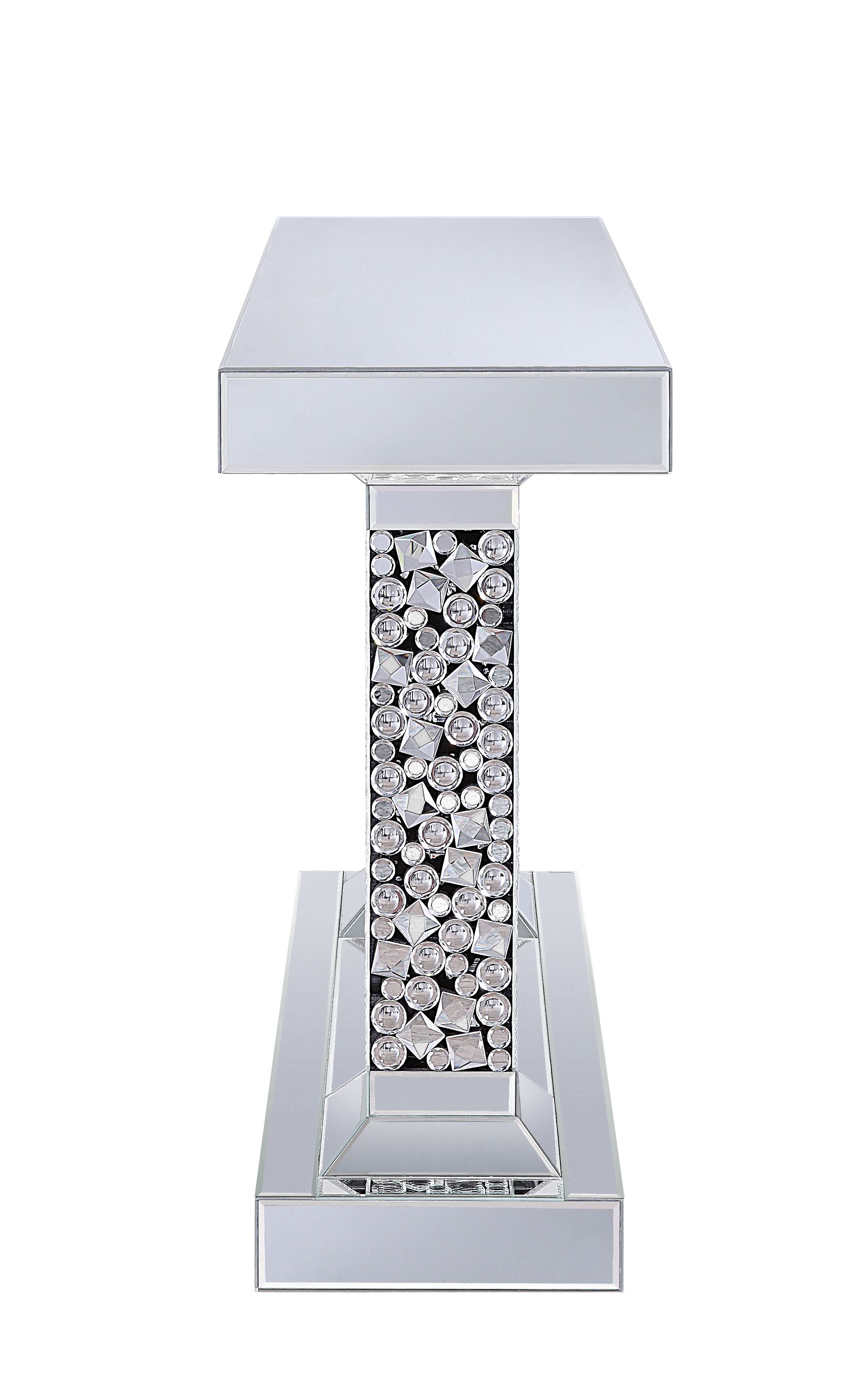 Lachina Glam Mirrored & Faux Gems Console Table