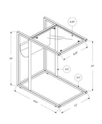 C-Shaped Accent Table with Magazine Storage