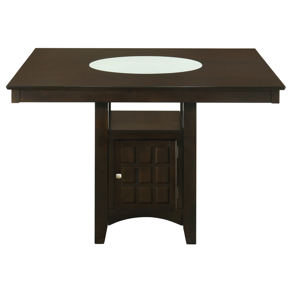 Tolland Cappuccino 1-Door Storage Counter Height Dining Table