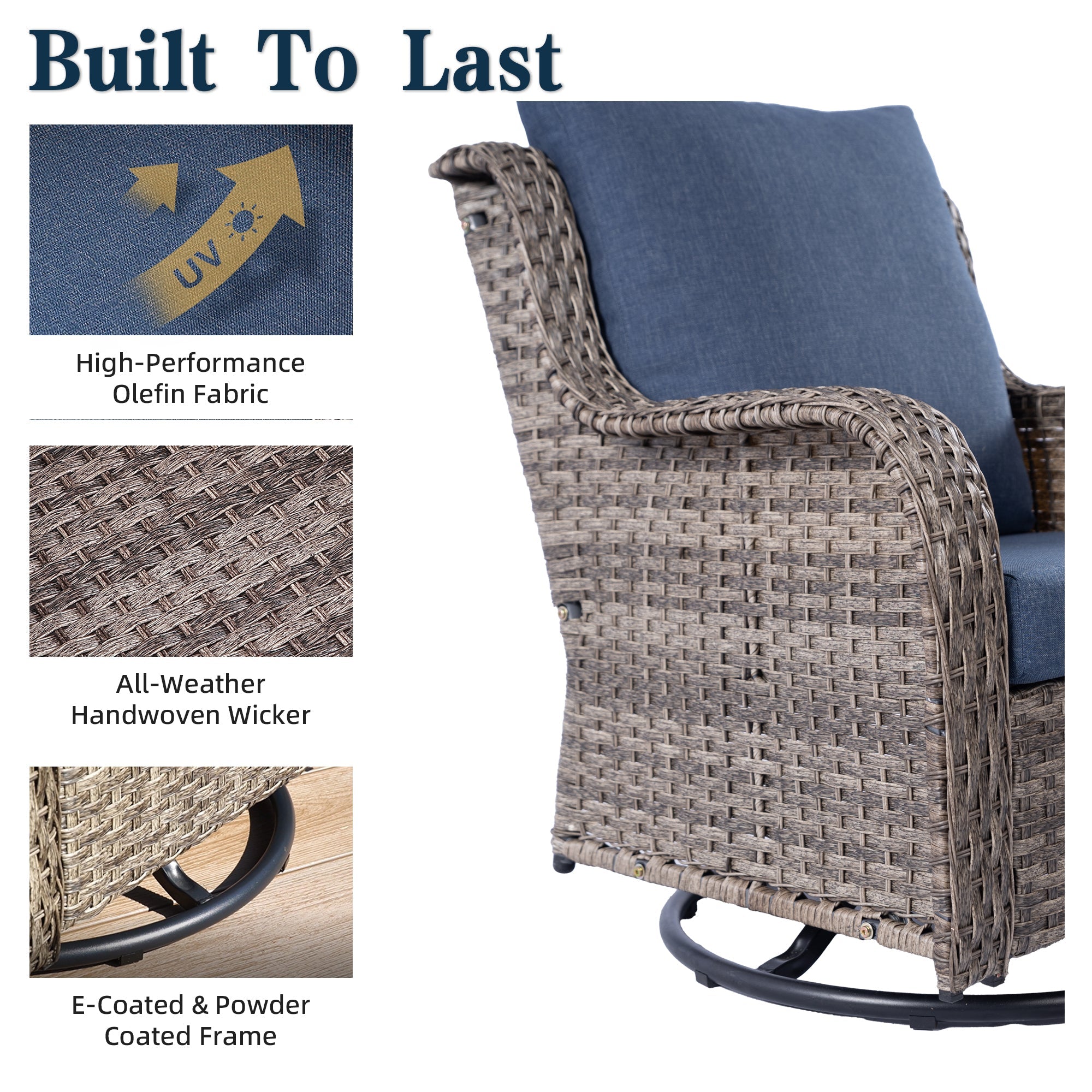 JB Two Swivel Chairs and Side Table