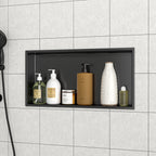 25" x 13" Stainless Steel Shower Niche, Gunmetal