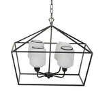 Sleek Industrial Iron Chandelier