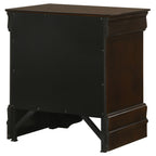 Demetra Cappuccino 2-Drawer Nightstand with Bail Handle