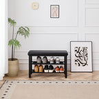 Small Shoe Bench with PU Seat Cushion