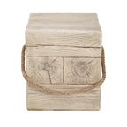 Outdoor Wood Grain Square MGO Side Table