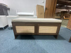 PP Rattan Storage Bench with Cushion