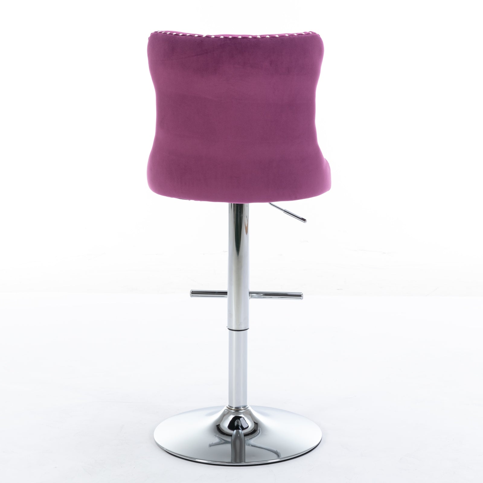 Swivel Velvet Barstools with Adjustable Seat Height