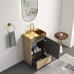 Gada 20" Striped Light Bathroom Vanity