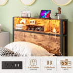 Twin Size Bed Frame with Storage Headboard
